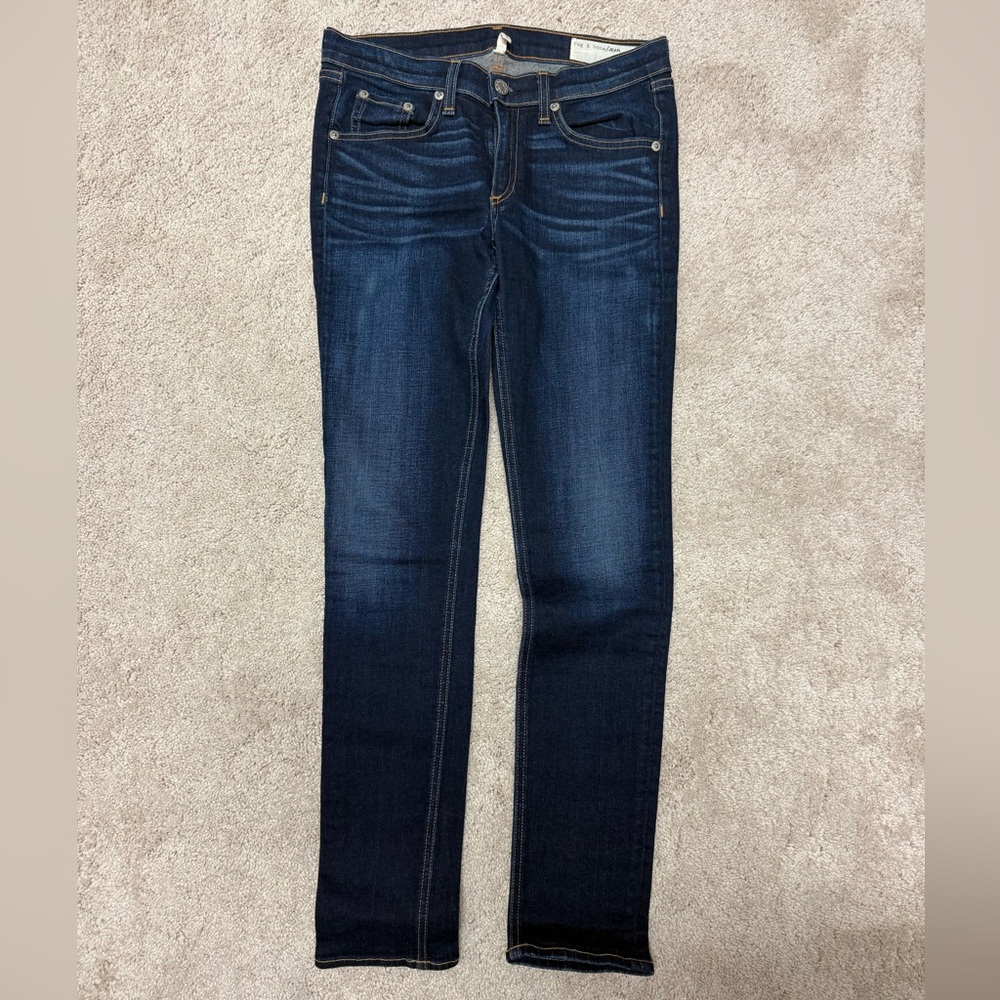 rag & bone Women's Deep Indigo Skinny Jeans